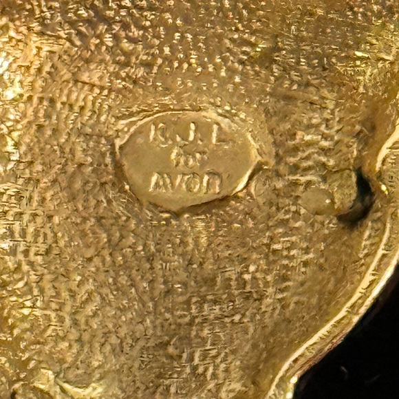 Vintage KJL Faux Grey Pearl crystal enameled panther necklace & earrings Set - Picture 7 of 11